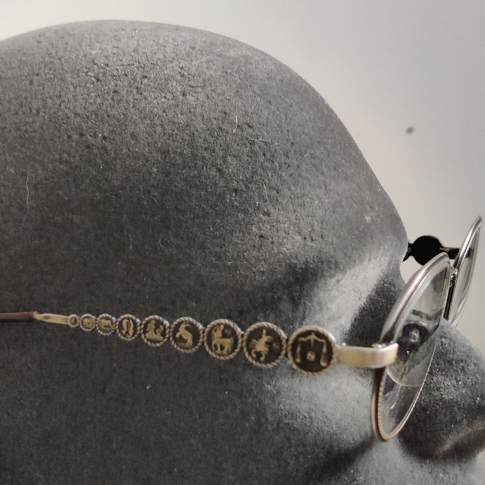Fendi Glasses Frame Horoscope Zodiac Signs Side Accents Antique Bronze